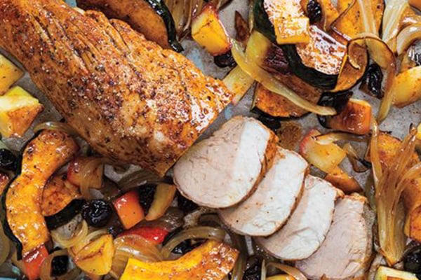 Sheet Pan Pork Tenderloin &  Apples